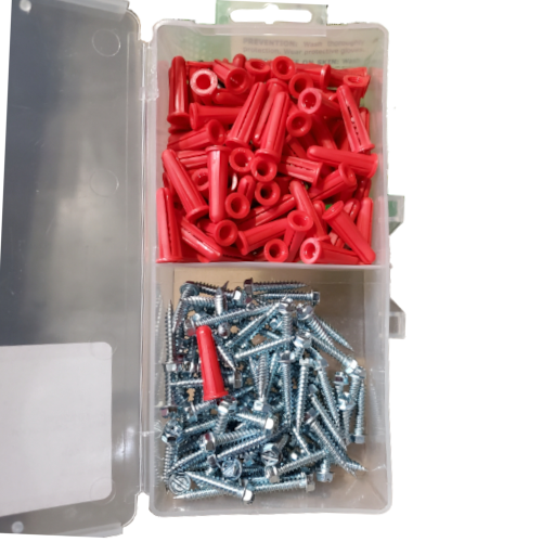 1/4x1 PLASTIC ANCHOR KIT F/ 10x1 HEX SCREW